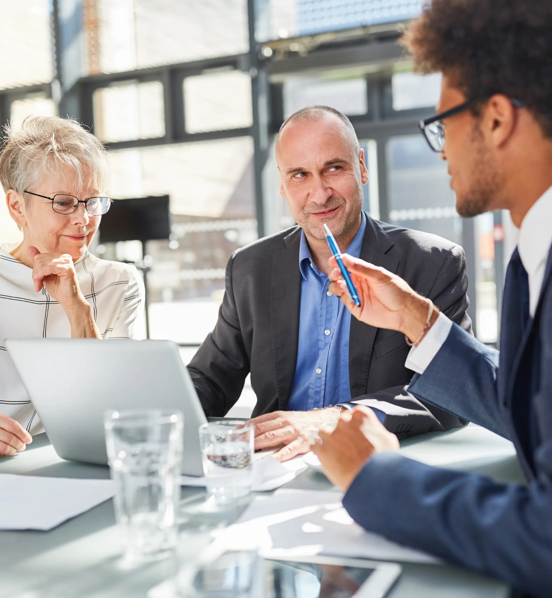 Peak Trust advisers in a client meeting